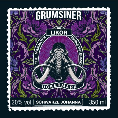 GRUMSINER Schwarze Johanna 
Likör 350ml