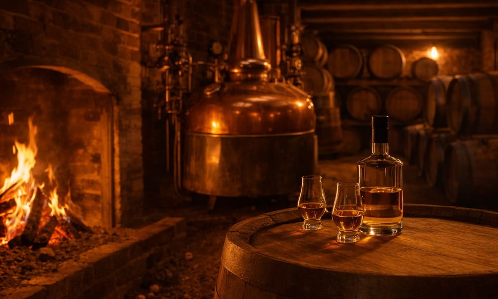 Grumsiner Brennerei Online Shop Veranstaltungen Feuer Fass