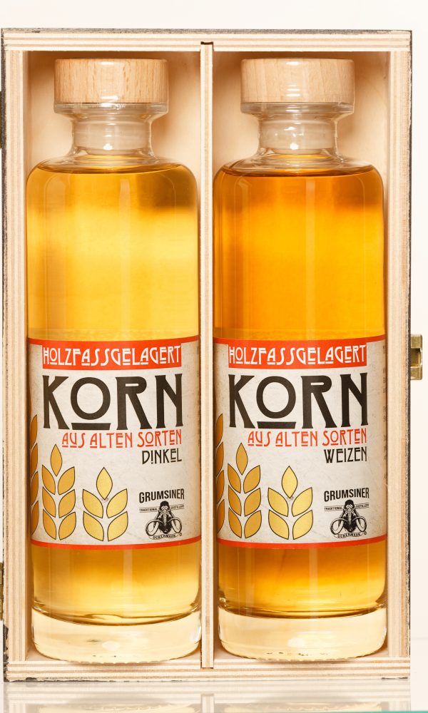 Geschenkbox Korn 2 alte Sorten
Dinkel von Rechtberg und 
Weizen Pommerscher Dickkopf